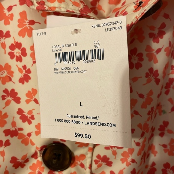 BNWT Lands End “sun shower” coat. Size Large. - Picture 3 of 10